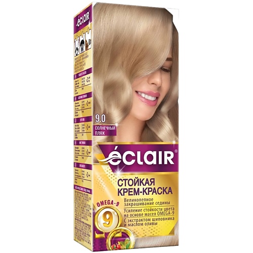 ECLAIR Стойкая крем-краска  для волос с маслами OMEGA 9 MPL309509