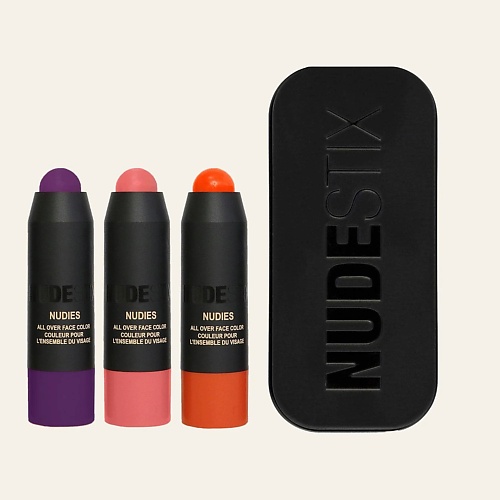 фото Nudestix набор универсальных компактных румян в стике trendy blush mini kit