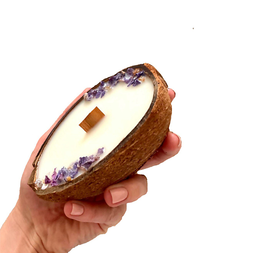 Свеча CANDLE ZEN Свеча интерьерная в кокосе  без аромата