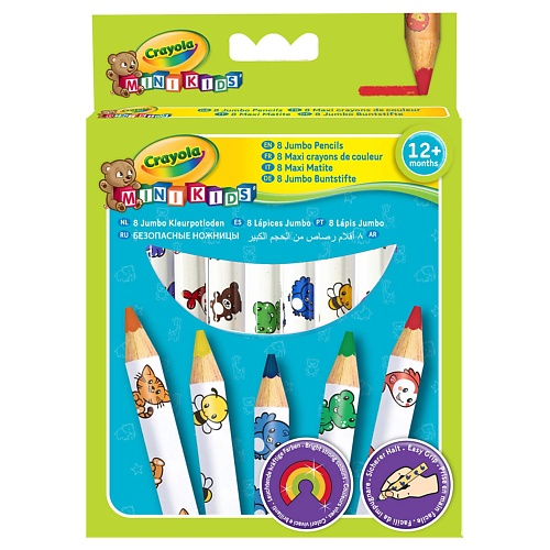 Набор карандашей CRAYOLA Набор цветных карандашей для малышей Mini Kids Jumbo Pencils