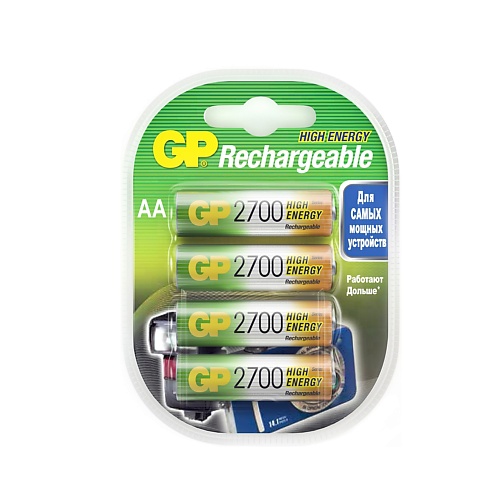 Батарейки GP BATTERIES Батарейки аккумуляторные GP АА (HR6), пальчиковые