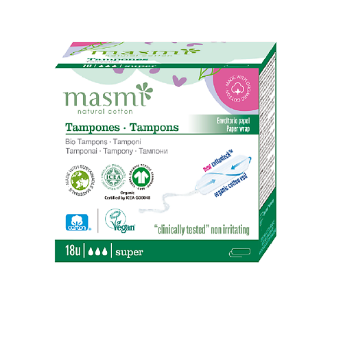 MASMI Гигиенические тампоны  Super из органического хлопка 18.0 MPL070598