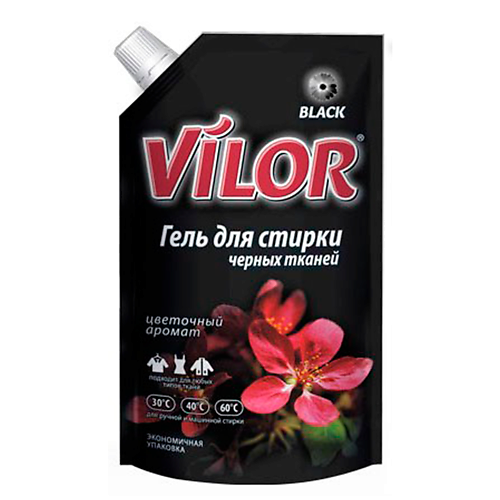 Гель для стирки VILOR Жидкое средство для стирки изделий из чёрных и тёмных тканей жидкое средство для стирки help для тёмных и чёрных тканей 1 л