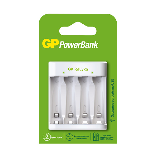 Батарейки GP BATTERIES Зарядное устройство для аккумуляторов GP E411 зарядное устройство gp powerbank e411 2crb1 2600mah