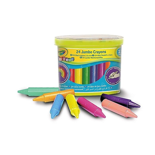 crayola 64 count crayons non peggable Восковые мелки CRAYOLA Смывемые восковые мелки для малышей  Mini Kids Thick Wax Crayons