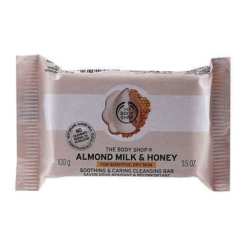 Мыло твердое THE BODY SHOP Нежное мыло для сухой и чувствительной кожи Almond Milk & Honey Soap propoleo soap 100% natural honey soap with honey