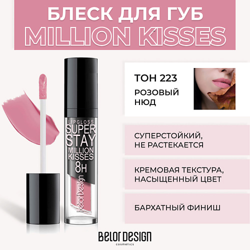 Блеск для губ BELOR DESIGN Суперстойкий блеск для губ SUPER STAY MILLION KISSES