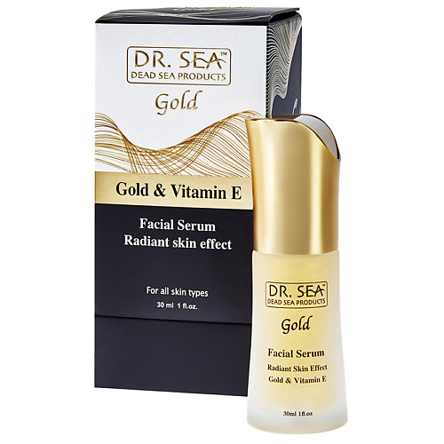 Сыворотка для лица DR. SEA Сыворотка-концентрат для лица с золотом и витамином Е, эффект сияющей кожи.