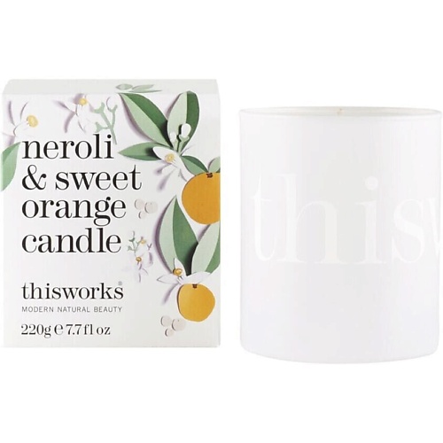 цена Свеча THIS WORKS Ароматическая свеча Neroli & Sweet Orange С маслами нероли и сладкого апельсина
