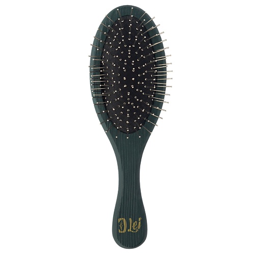 Расческа для волос LEI Расческа массажная деревянная, серия Green, с брашировкой, металлические зубцы