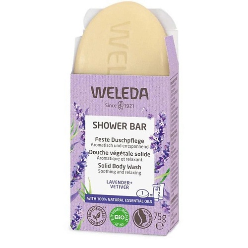 

WELEDA Кусковое мыло для душа Lavender + Vetiver 75.0, Кусковое мыло для душа Lavender + Vetiver