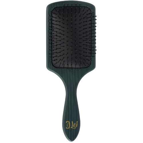 цена Расческа для волос LEI Расческа массажная деревянная, серия Green, с брашировкой, широкая, деревянные зубцы
