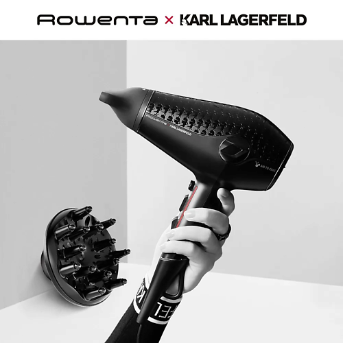 Фен ROWENTA Фен для волос Karl Lagerfeld CV613LF0 электрощипцы для афрокудрей rowenta x karl lagerfeld curls forever cf311lf0