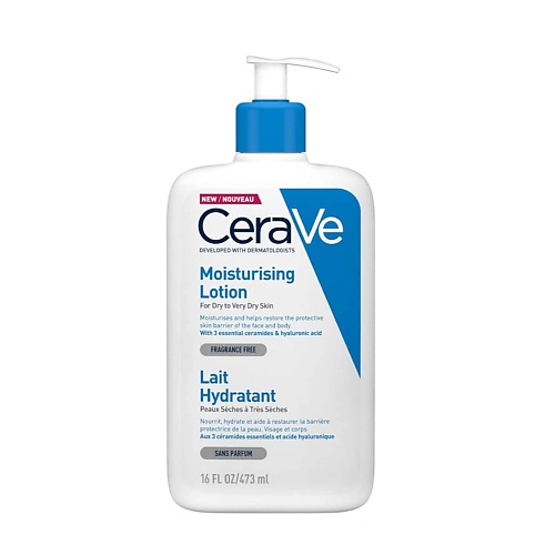 фото Cerave лосьон увлажняющий с церамидами for dry to very dry skin для очень сухой кожи 473.0