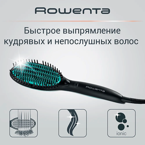 Расческа-выпрямитель ROWENTA Расческа-выпрямитель Power Straight CF5820F0 выпрямитель для волос rowenta premium care sf7510f0