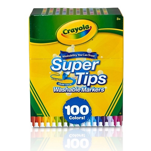 цена Набор фломастеров CRAYOLA Смываемые фломастеры  Super Tips Washable Markers