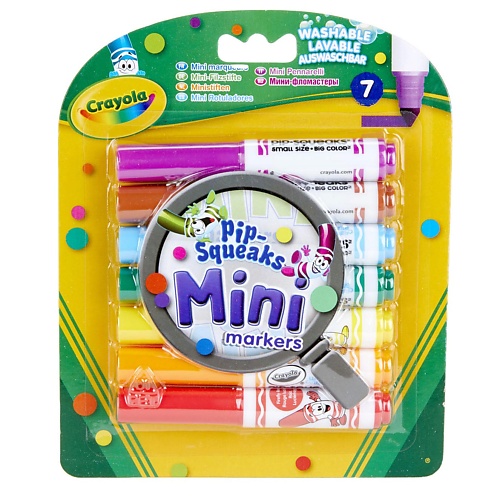 цена Набор фломастеров CRAYOLA Смываемые мини-фломастеры  Mini Washable Markers