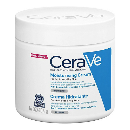 Крем для лица CERAVE Увлажняющий крем для очень сухой кожи Moisturizing Cream Dry to Very Dry Skin cerave itch relief moisturizing cream 340g