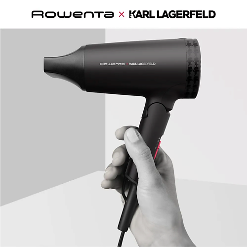 Фен ROWENTA Фен для волос Karl Lagerfeld Express Style CV184LF0 фен щетка для волос rowenta karl lagerfeld express style cf634lf0 черный мощность 800 вт петля для подвешивания 5 насадок чехол в комплекте
