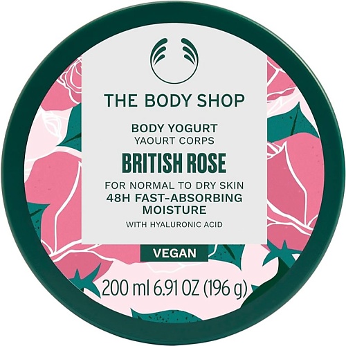 Крем для тела THE BODY SHOP Легкий увлажняющий йогурт для тела British Rose уход за лицом the body shop освежающая увлажняющая маска british rose для сухой усталой кожи