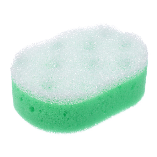 Мочалка БАННЫЕ ШТУЧКИ Мочалка из поролона c массажным слоем, овальная, soft/hard, для бани и сауны банные штучки мочалка из поролона 32603 белый зеленый