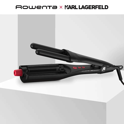 Щипцы для завивки волос ROWENTA Мультистайлер Karl Lagerfeld Waves Addict CF471LF0 щипцы для завивки rowenta karl lagerfeld cf324lf0 конические