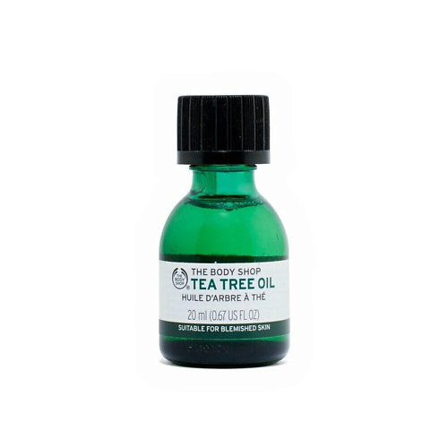 100% pure tea tree essential oil 10 ml Спот-средство для лица THE BODY SHOP Масло чайного дерева Pure Tea Tree Oil