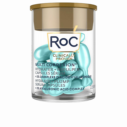 цена Капсулы для лица ROC Сыворотка в капсулах Multi Correxion Hydrate + Plump, увлажнение и упругость
