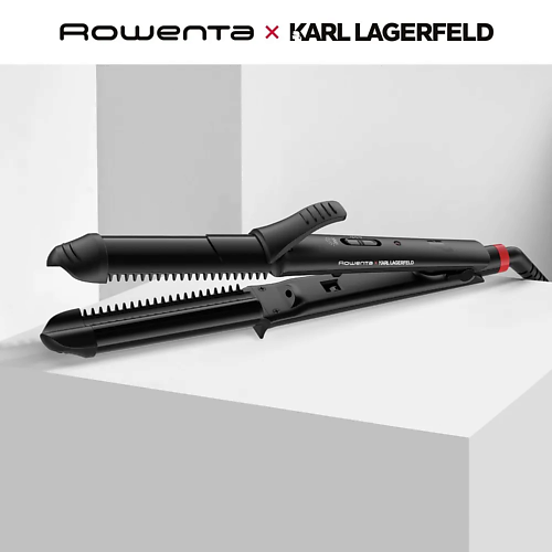 Мультистайлер ROWENTA Мультистайлер для волос 3в1 Karl Lagerfeld Fashion Stylist CF451LF0 мультистайлер rowenta cf451lf0 66 вт керамическое покрытие d 32 мм до 200 °c чёрный