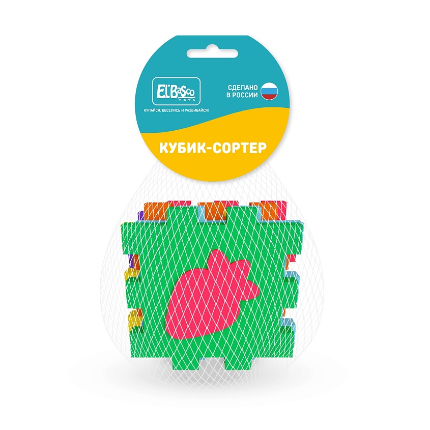 Изображение товара EL'BASCO Развивающая игра Кубик-сортер Фрукты, 1 шт