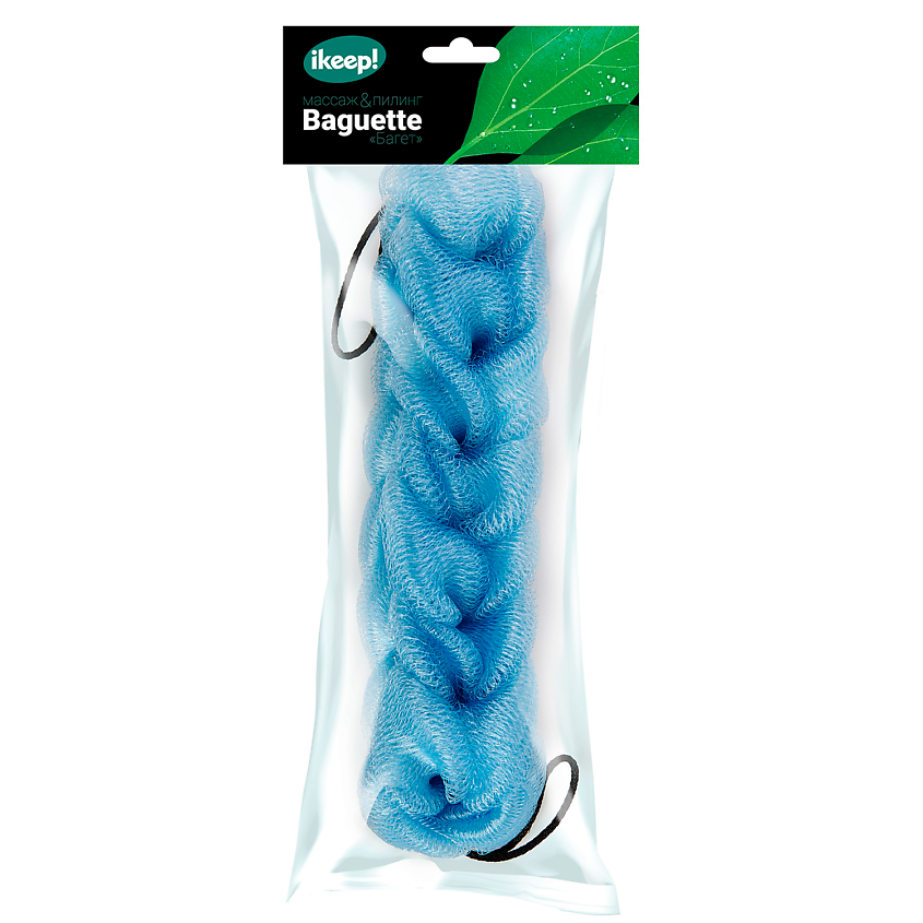 Изображение товара IKEEP! Мочалка для тела из сетки БАГЕТ, н/о