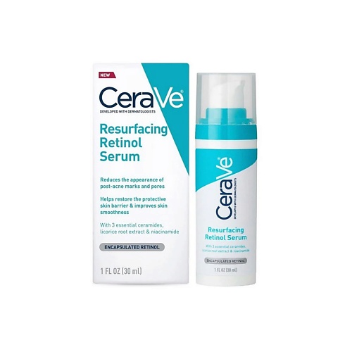 cerave serum resurfacing retinol 1 fl oz 30 ml Сыворотка для лица CERAVE Обновляющая и разглаживающая сыворотка с ретинолом Resurfacing Retinol