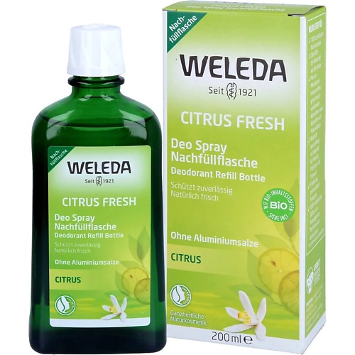 цена Дезодорант-спрей WELEDA Натуральный цитрусовый дезодорант-спрей Citrus Fresh DeoSpray