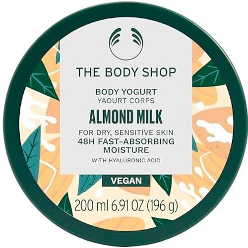 Крем для тела THE BODY SHOP Легкий увлажняющий йогурт для сухой и чувствительной кожи Almond Milk