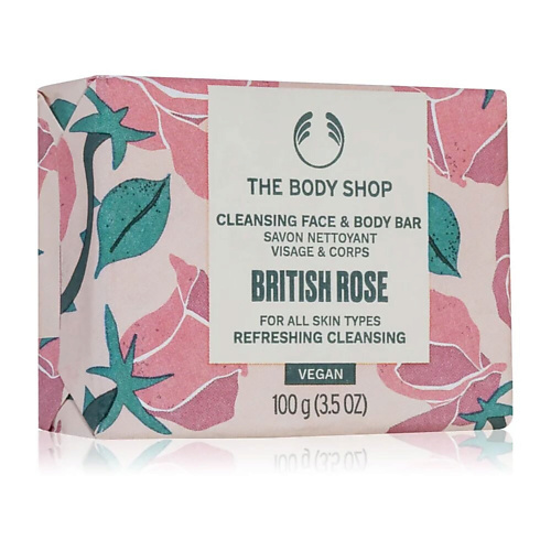 the body shop british rose shower gel 60 ml Мыло твердое для умывания THE BODY SHOP Нежное мыло для очищения лица и тела British Rose