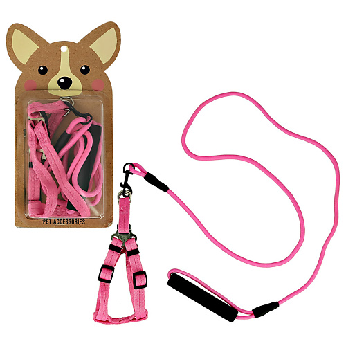 

LADY PINK Шлейка с поводком Размер XS, Шлейка с поводком Размер XS