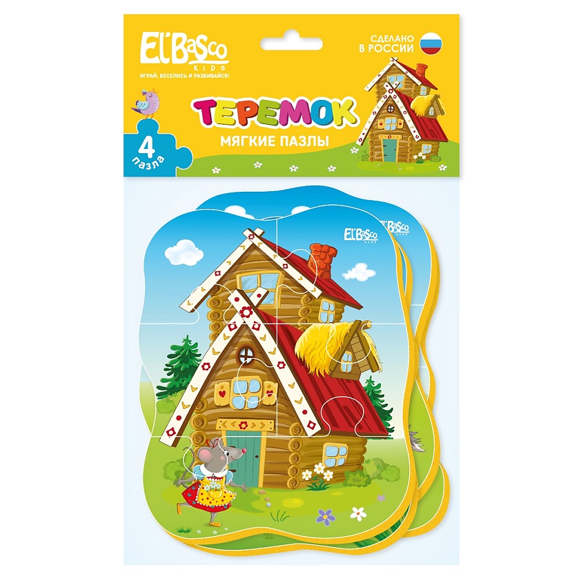 Изображение товара EL'BASCO Мягкие развивающие пазлы Сказки."Теремок", 1 шт