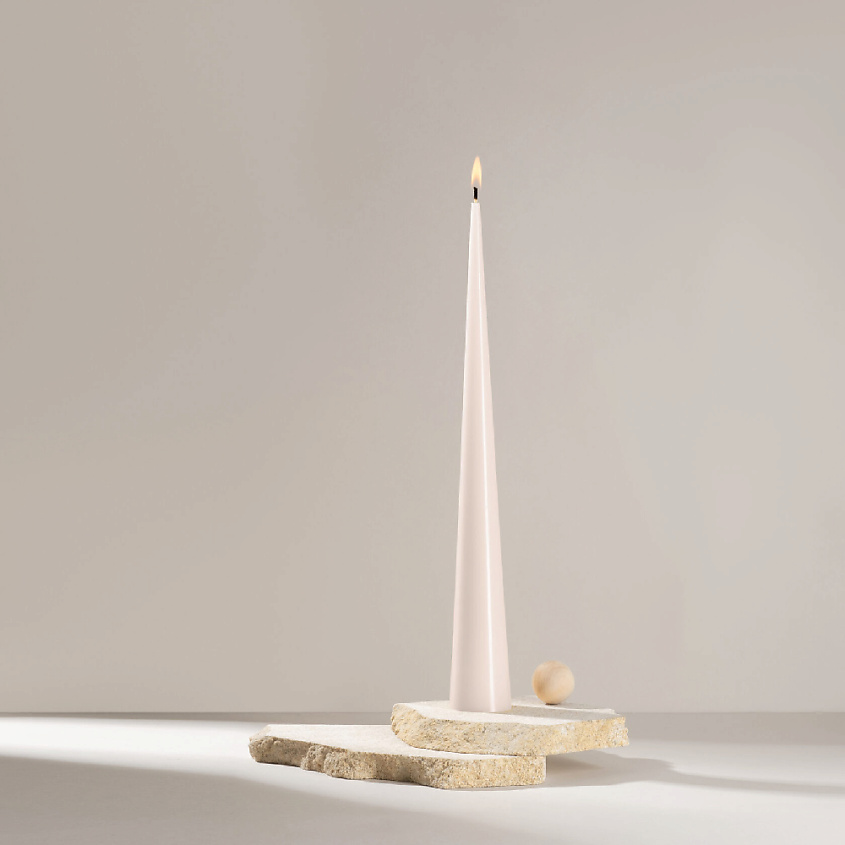Изображение товара Коническая свеча ALDECANDLES 36 см, интерьерная, глянцевая, 20+ оттенков