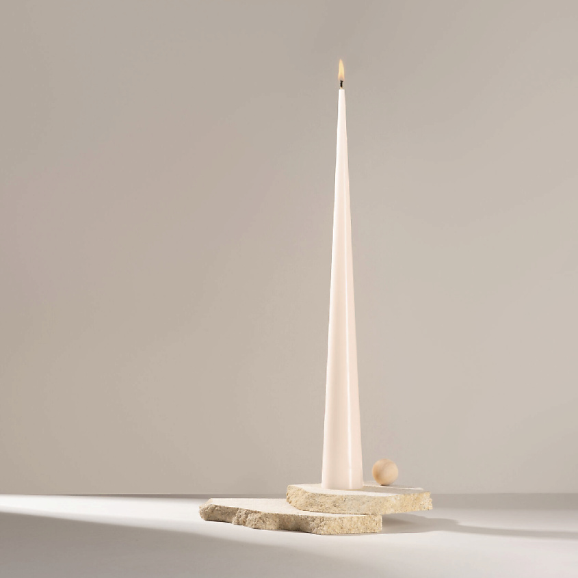 Изображение товара ALDECANDLES Свеча коническая 47см, цвет: айвори