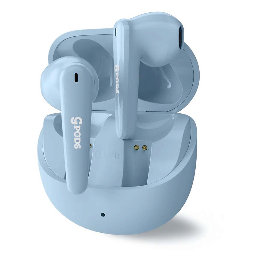 Изображение товара CASEGURU.RU Наушники беспроводные с микрофоном игровые CGPods Allure, Голубой