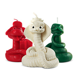 Свеча Змея интерьерная новогодняя набор