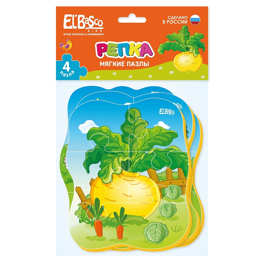 Изображение товара EL'BASCO Мягкие развивающие пазлы Сказки."Репка", 1 шт