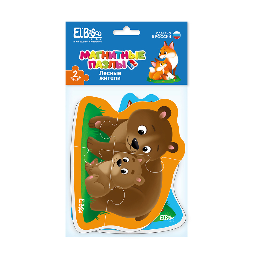 Изображение товара EL'BASCO Магнитный пазл для малышей "Лесные жители", 1 шт