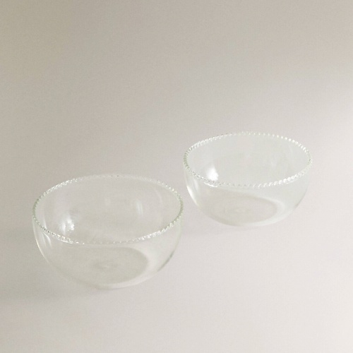 

ZARA HOME Прозрачная миска из боросиликатного стекла с зубчатым краем 12 x 5.5 x 5, Прозрачная миска из боросиликатного стекла с зубчатым краем 12 x 5.5 x 5