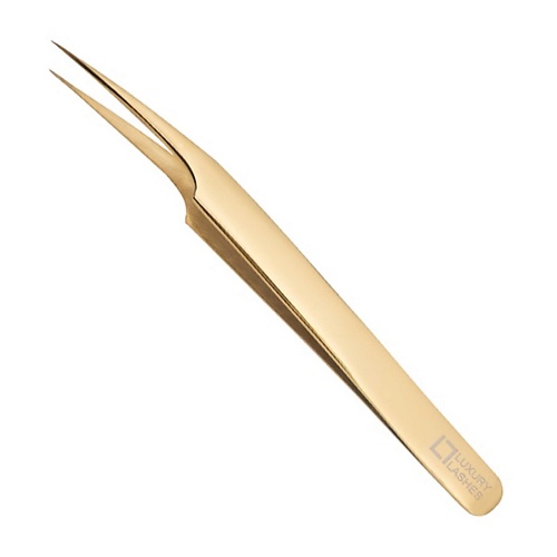 

LUXURY LASHES Пинцет для наращивания ресниц "Golden steel", прямой, Пинцет для наращивания ресниц "Golden steel", прямой