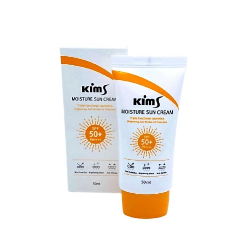 Крем для лица KIMS Увлажняющий солнцезащитный крем для лица Moisture Sun Cream SPF 50+ PA++++ Triple Function