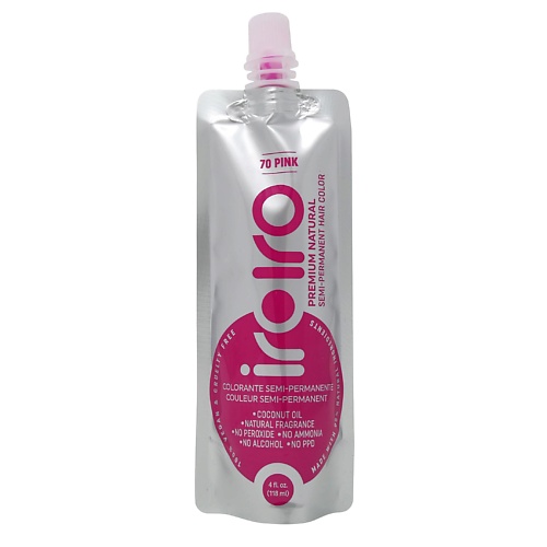 фото Iroiro семи-перманентный краситель для волос 70 pink розовый
