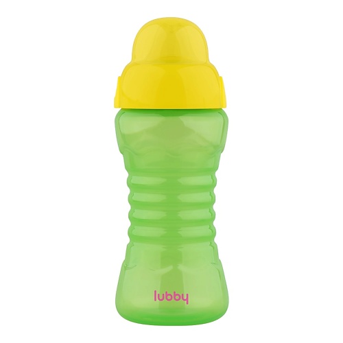 Бутылочка для детей LUBBY Поильник-непроливайка с мягким носиком,  от 6 месяцев