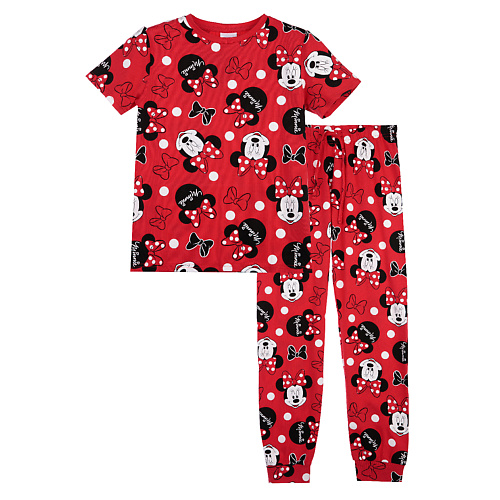 цена Пижама PLAYTODAY Пижама трикотажная для девочек Minnie Mouse family look