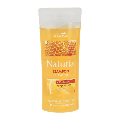 фото Joanna шампунь для волос naturia мед и лимон (для сухих и поврежденных волос)